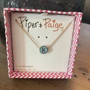 "K" Charm Necklace